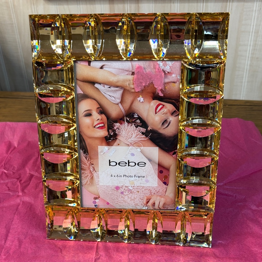 💕4x6 Bebe Gold Crystal Embellished Frame